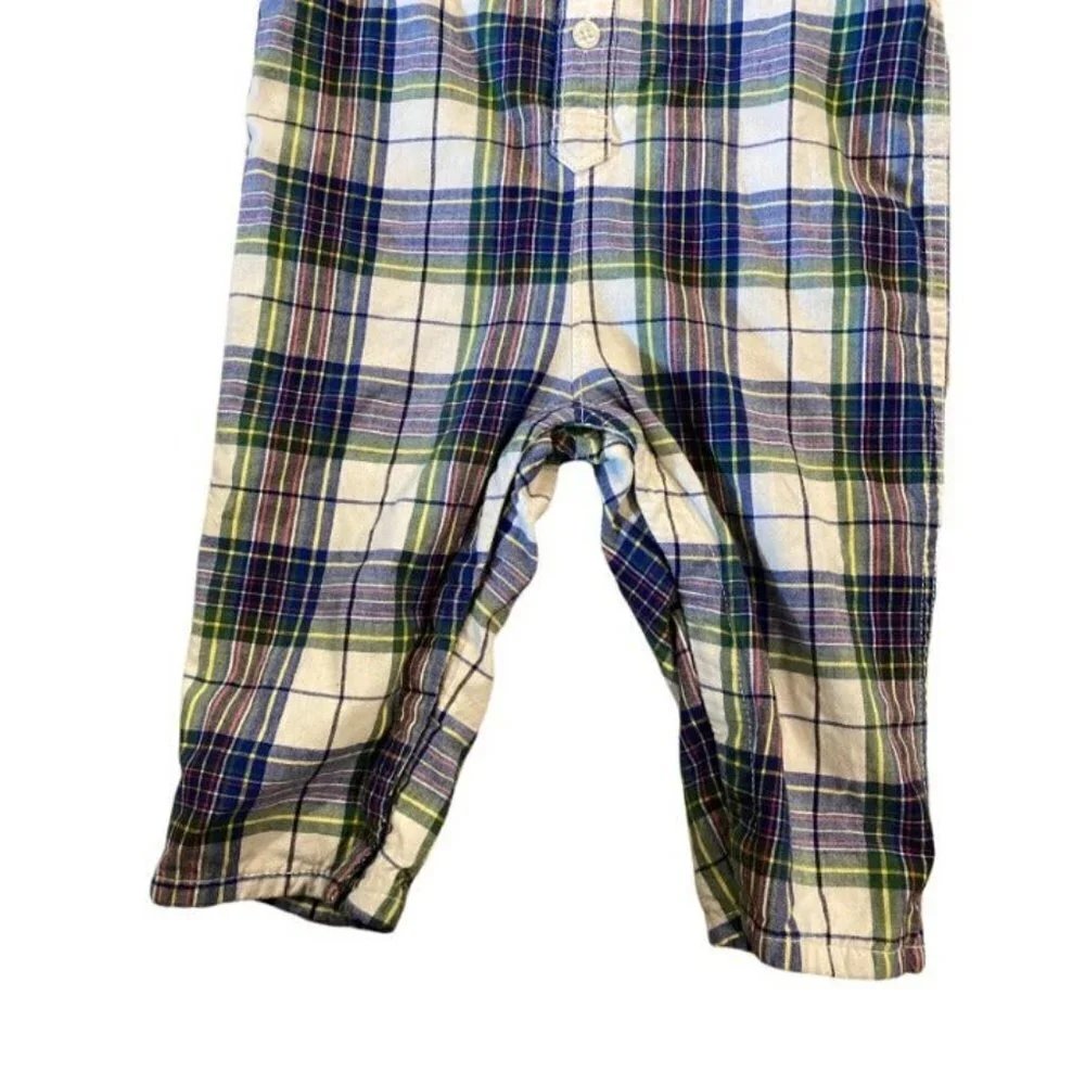 Baby GAP Plaid Lined Romper 12-18 Months